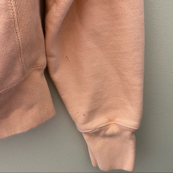 Women’s Champion Coral Orange Reverse Weave Boyfriend Pullover Hoodie Sweatshirt - Picture 6 of 6